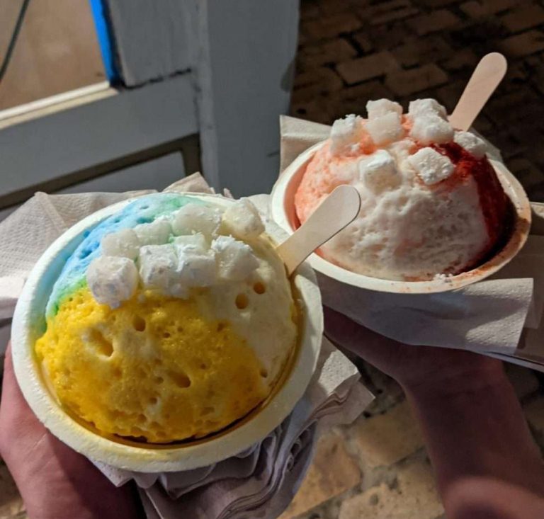 Two delicious bowls of Ululani's Hawaiin Shave Ice